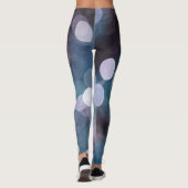 Blauw grijs bokeh, abstracte achtergrond. leggings (Achterkant)