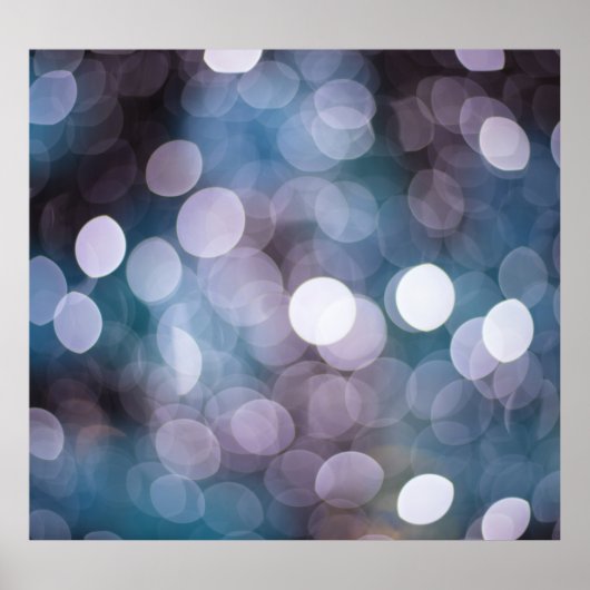 Blauw grijs bokeh, abstracte achtergrond. poster (Voorkant)