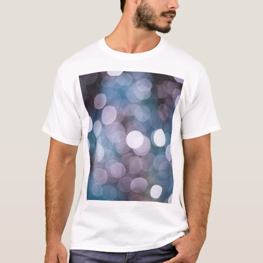 Blauw grijs bokeh, abstracte achtergrond. t-shirt (Voorkant)