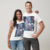 Blauw grijs bokeh, abstracte achtergrond. t-shirt (Unisex)