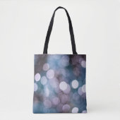 Blauw grijs bokeh, abstracte achtergrond. tote bag (Voorkant)