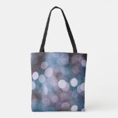 Blauw grijs bokeh, abstracte achtergrond. tote bag (Achterkant)