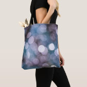 Blauw grijs bokeh, abstracte achtergrond. tote bag (Dichtbij)