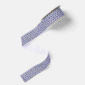BLAUW GRIJS BREISEL 3,8 cm brede grosgrain lint (Achterkant)