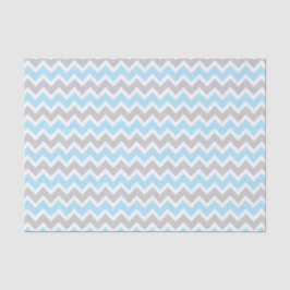 Blauw Grijs Chevron tissue papier / boy baby showe