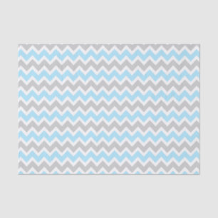 Blauw Grijs Chevron tissue papier / boy baby showe