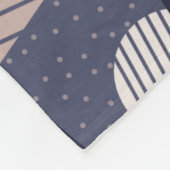Blauw grijs cirkel driehoek retro geometrisch patr fleece deken (Hoek)