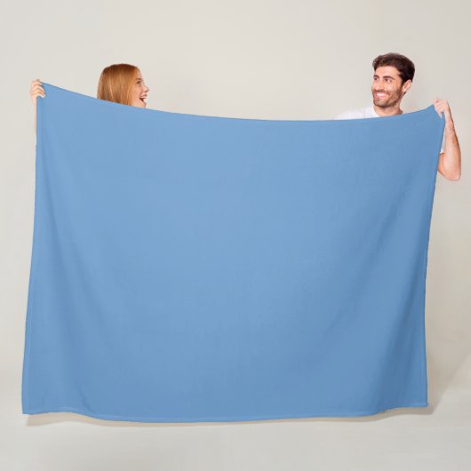 Blauw-grijs (Crayola) (effen kleur) Fleece Deken (In situ)