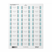 Blauw Grijs Damask Aangepaste Terugkeer Adreslabel Etiket (Full Sheet)