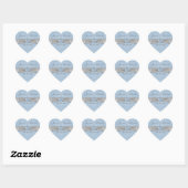  blauw, grijs Damask Wedding Favor Sticker (Vel)