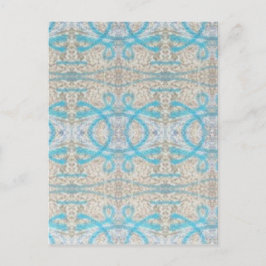 Blauw grijs decoratief graffiti-wandpatroon briefkaart