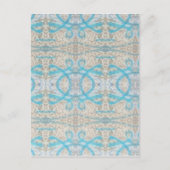 Blauw grijs decoratief graffiti-wandpatroon briefkaart (Voorkant)