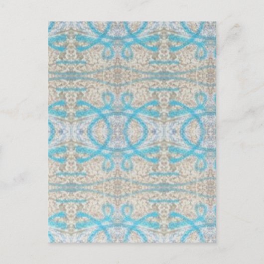 Blauw grijs decoratief graffiti-wandpatroon briefkaart (Voorkant)