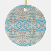 Blauw grijs decoratief graffiti-wandpatroon keramisch ornament (Voorkant)