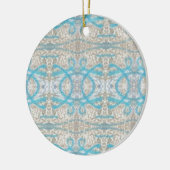 Blauw grijs decoratief graffiti-wandpatroon keramisch ornament (Links)