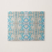 Blauw grijs decoratief graffiti-wandpatroon legpuzzel (Horizontaal)
