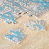 Blauw grijs decoratief graffiti-wandpatroon legpuzzel (Zijkant)