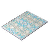 Blauw grijs decoratief graffiti-wandpatroon notitieboek (Linkerzijde)