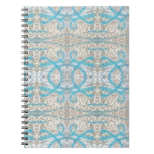 Blauw grijs decoratief graffiti-wandpatroon notitieboek (Voorkant)