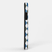 Blauw grijs diamantmozaïekpatroon Case-Mate iPhone case (Achterkant/rechts)