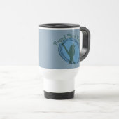 Blauw Grijs Dieren Silhouet Trots Vogelnerd Reisbeker (Voorkant rechts)