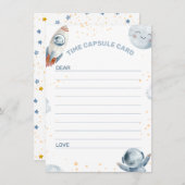 Blauw Grijs Eerste Reis Rond De Zon Tijd Capsule K Kaart (Voorkant / Achterkant)