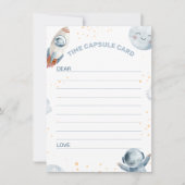 Blauw Grijs Eerste Reis Rond De Zon Tijd Capsule K Kaart (Voorkant)