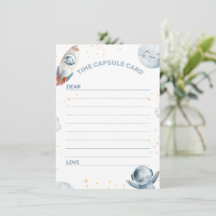Blauw Grijs Eerste Reis Rond De Zon Tijd Capsule K Kaart