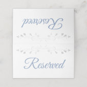 Blauw & Grijs Elegant Bruiloft Gereserveerde Plaat Plaatskaartje (Buitenkant ongevouwen)