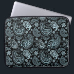 Blauw-grijs elegant Retro Paisley Pattern Design Laptop Sleeve<br><div class="desc">Blauwgrijze elegante retro en  paisleypatroon. Beschikbaar op andere producten en kan worden aangevraagd voor elk van de producten die op Zazzle worden aangeboden.</div>