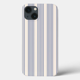Blauw-grijs en beige vijf stripe patronen Case-Mate iPhone case