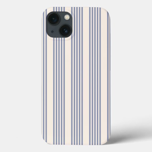 Blauw-grijs en beige vijf stripe patronen Case-Mate iPhone case (Achterkant)