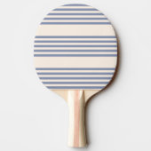Blauw-grijs en beige vijf stripe patronen tafeltennisbatje (Achterkant)