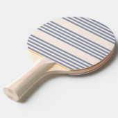 Blauw-grijs en beige vijf stripe patronen tafeltennisbatje (Voorkant Gekanteld)