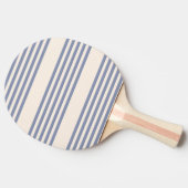 Blauw-grijs en beige vijf stripe patronen tafeltennisbatje (Zijkant)