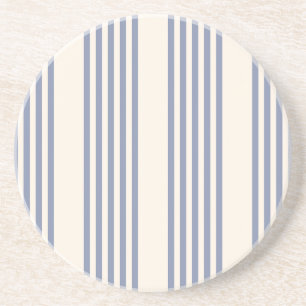 Blauw-grijs en beige vijf stripe patronen zandsteen onderzetter