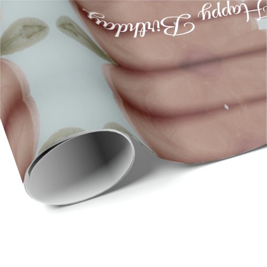 Blauw grijs en bruin cadeaupapier (Rol Hoek)