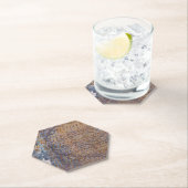 Blauw grijs- en faux-koper, industriële stijl kartonnen onderzetters (Insitu)