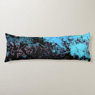Blauw, grijs en paars marmer abstract lichaamskussen