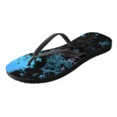 Blauw, grijs en paars marmer abstract teenslippers (Schuin)