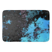 Blauw, Grijs en Paarse Marmer Abstract Badmat (Voorkant)