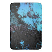 Blauw, Grijs en Paarse Marmer Abstract Badmat (Voorkant Verticaal)