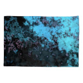 Blauw, Grijs en Paarse Marmer Abstract Kussensloop (Achterkant)