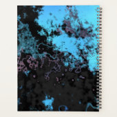 Blauw, Grijs en Paarse Marmer Abstract Planner (Achterkant)