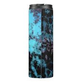 Blauw, Grijs en Paarse Marmer Abstract Thermosbeker (Achterkant)