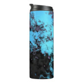 Blauw, Grijs en Paarse Marmer Abstract Thermosbeker (Geroteerd rechts)