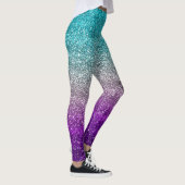 Blauw, grijs en paarse verloop glitters leggings (Rechts)