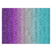 Blauw, grijs en paarse verloop glitters tafelkleed (Voorkant (Horizontaal))