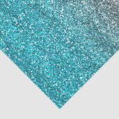 Blauw, grijs en paarse verloop glitters tissuepapier (Detail)