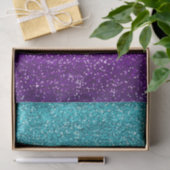 Blauw, grijs en paarse verloop glitters tissuepapier (Geschenk)